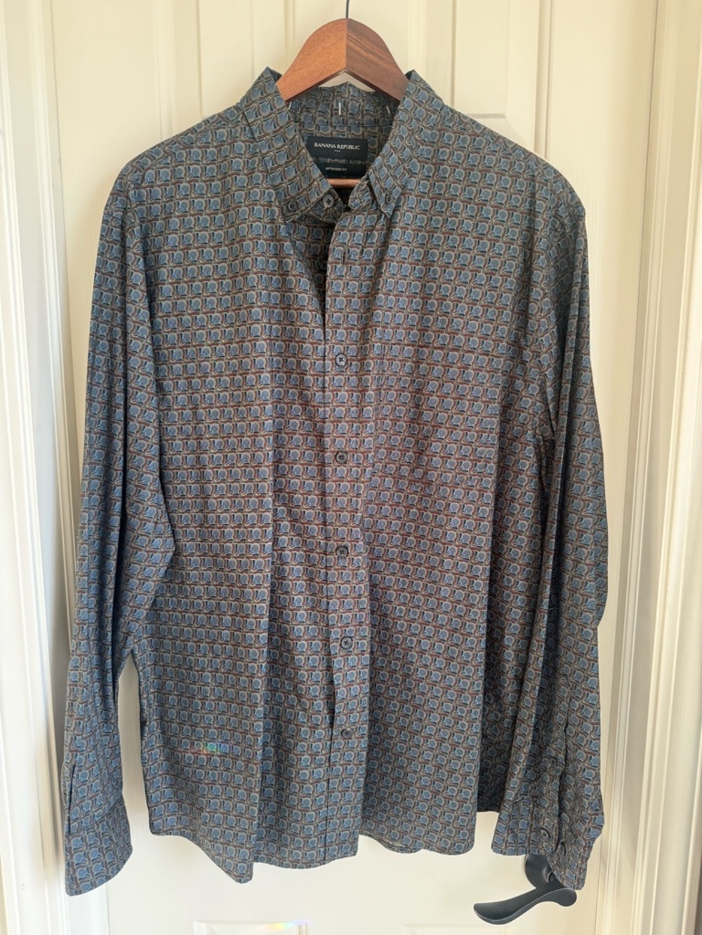 Banana Republic Men's Geometric Button-Down Shirt